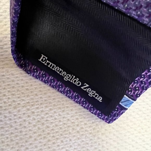 Ermenegildo Zegna Men's Tie Purple Rep - Picture 4 of 5